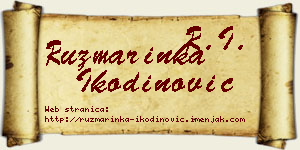 Ruzmarinka Ikodinović vizit kartica